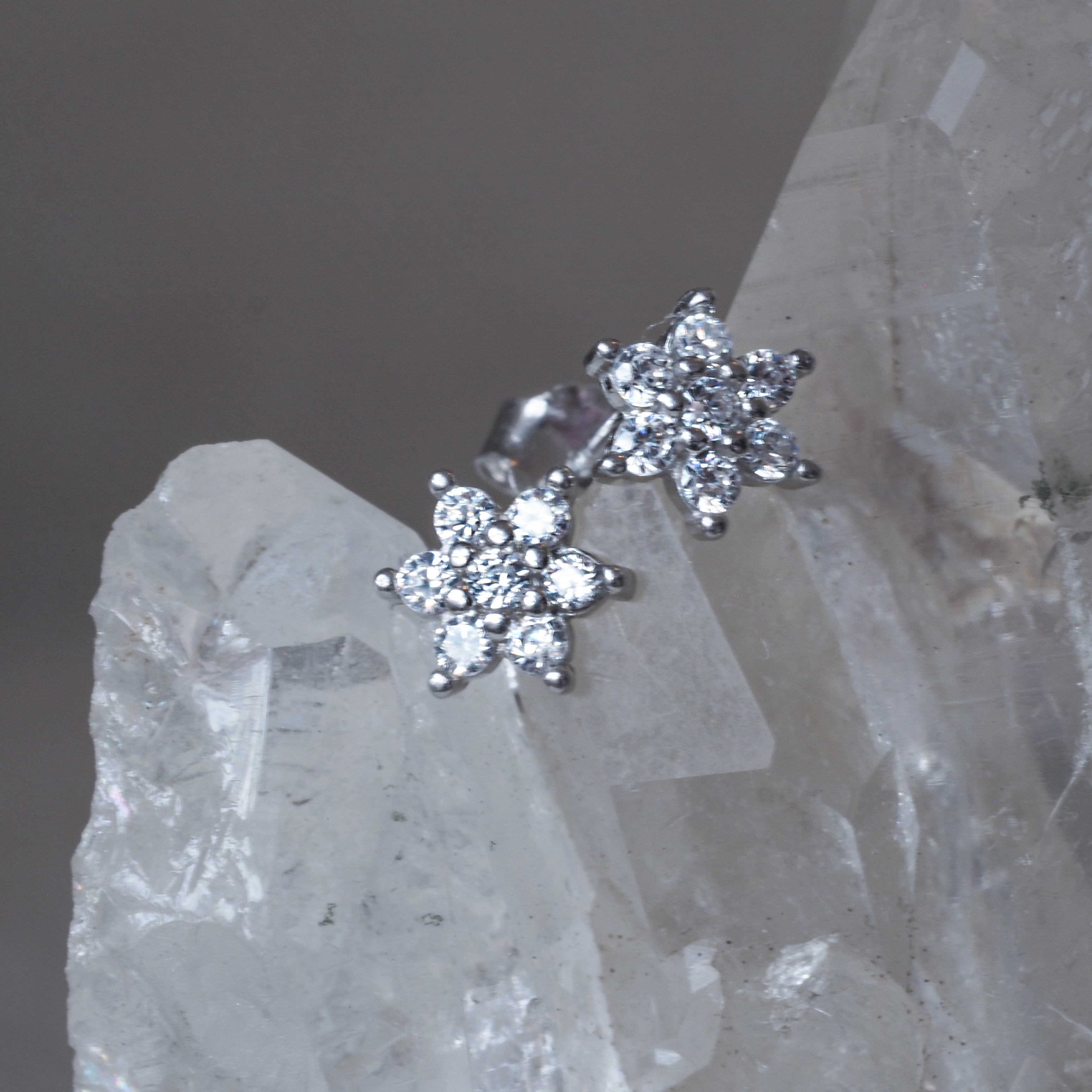Blossom Stud Earrings - Silver