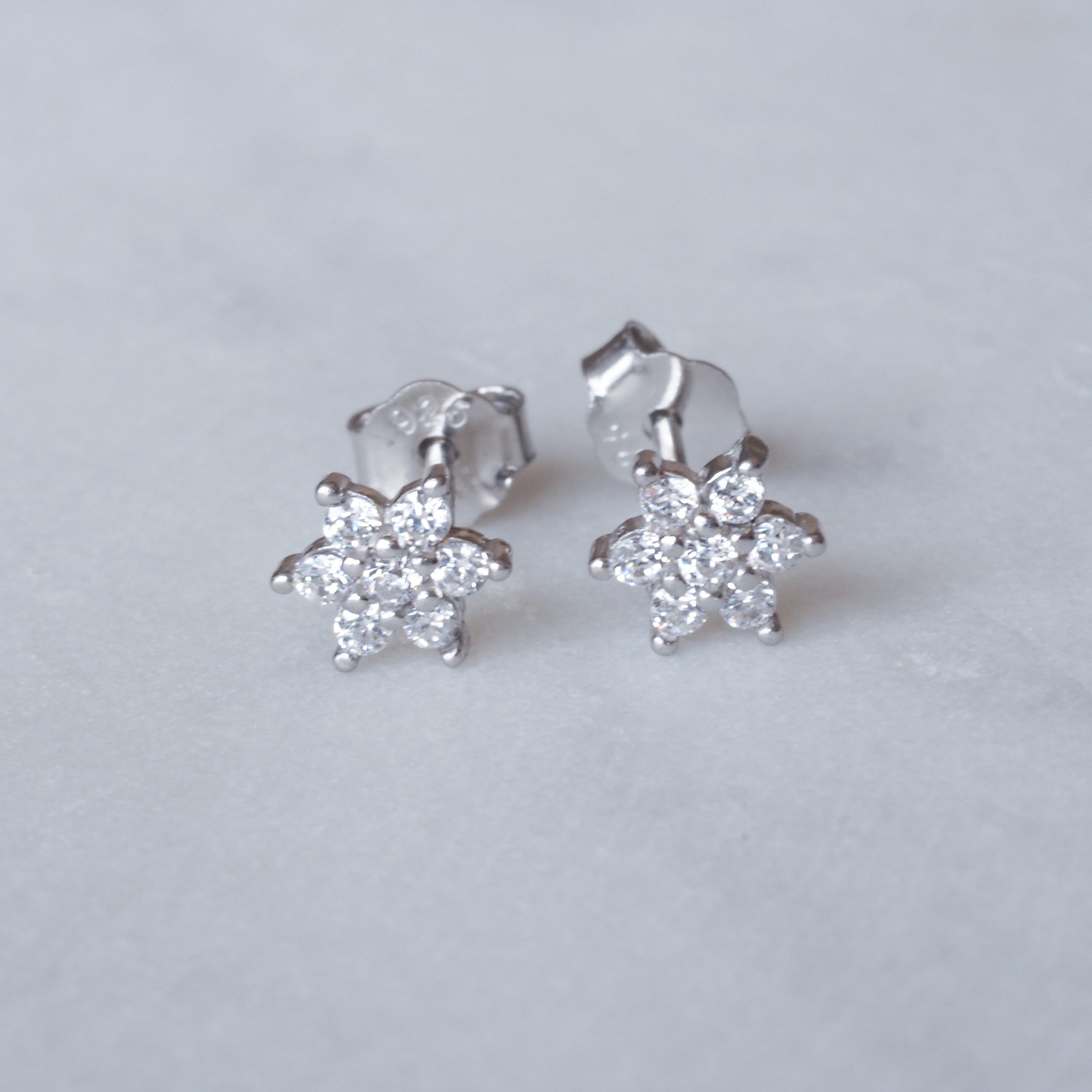 Blossom Stud Earrings - Silver